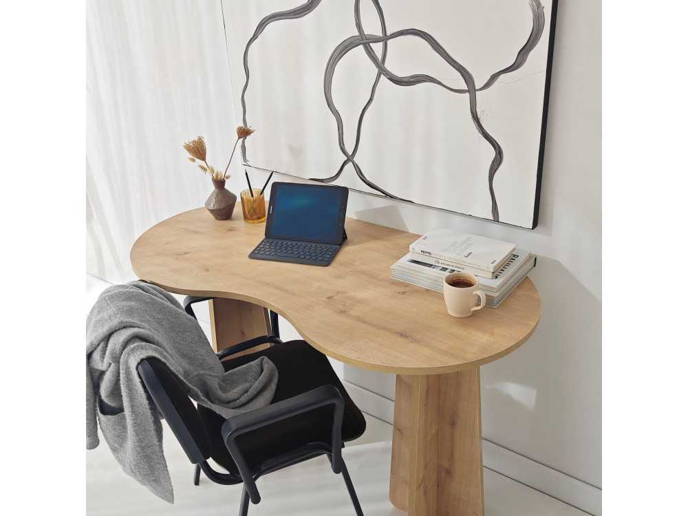 Escritorio "infinito" de madera 120 x 60 x 75 cm - Roble zafiro
