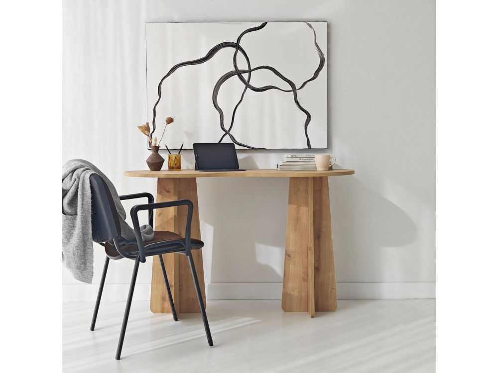 Escritorio "infinito" de madera 120 x 60 x 75 cm - Roble zafiro