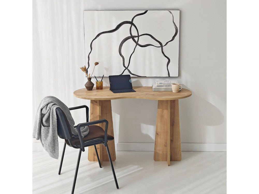 Escritorio "infinito" de madera 120 x 60 x 75 cm - Roble zafiro