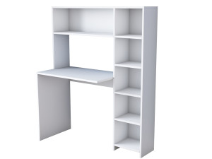 Escritorio de madera "Haham" 113 x 40 x 142 cm - Blanco
