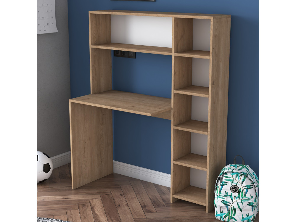 Escritorio de madera "Haham" 113 x 40 x 142 cm - Roble