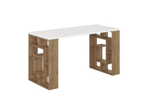 Escritorio de madera "Laberinto" 140 x 60 x 75 cm - Blanco