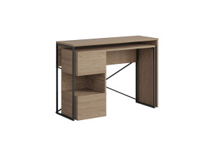 Escritorio modular de madera "Badau" - 110 x 102 x 77 cm - Marrón