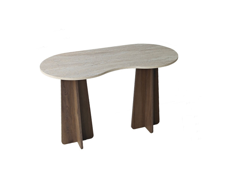 Escritorio de madera "Infini" - 120 x 60 x 75 cm - Travertino