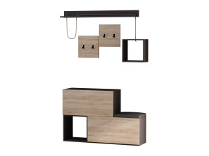 Mueble recibidor de madera "Holdon" - 120 x 32 x 78 cm - Gris antracita