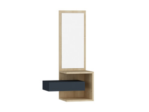 Mueble recibidor de madera "Stella" - 49 x 31 x 90 cm - Roble-Antracita