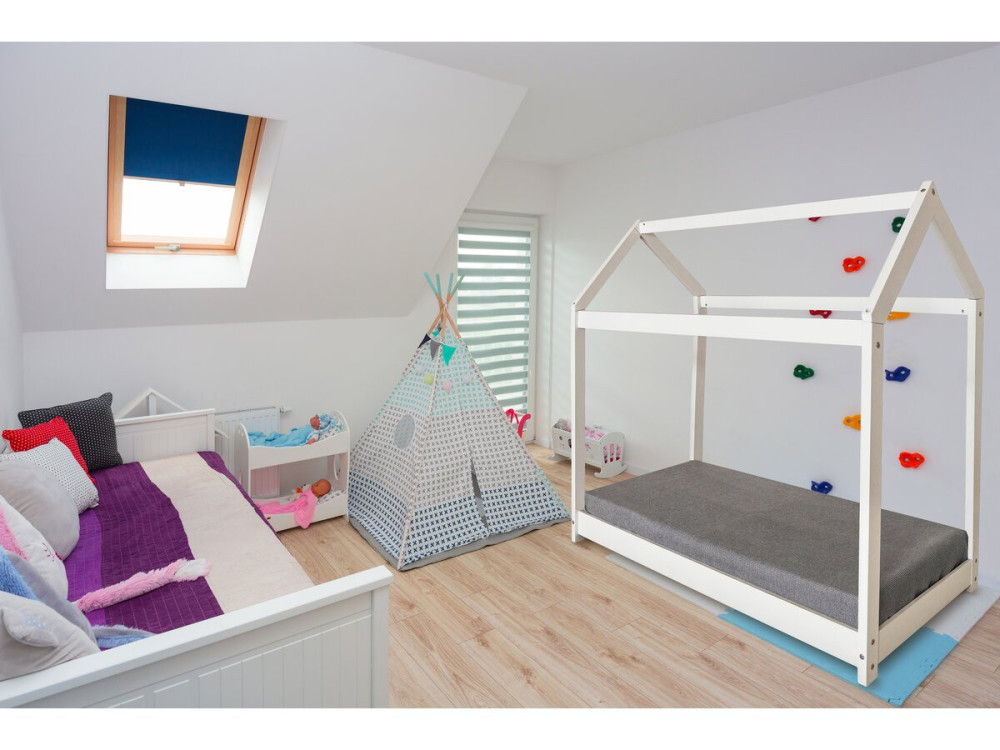 Cama cabaña infantil "Camilla" - 140 x 70 cm - Blanco