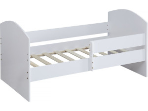 Cama infantil con barrera "Victoria" - Madera - Blanco - 80 x 160 cm