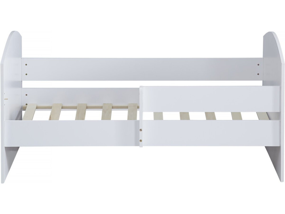 Cama infantil con barrera "Victoria" - Madera - Blanco - 80 x 160 cm