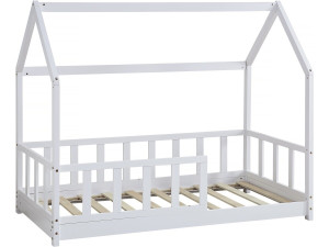 Cama-cabina de madera "Charlotte" - Blanco - 80 x 160 cm