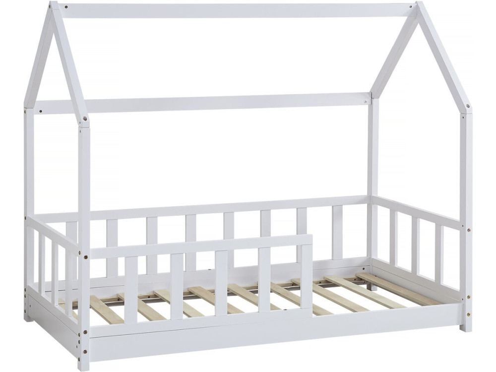 Cama-cabina de madera "Charlotte" - Blanco - 80 x 160 cm