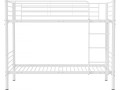 Litera «Adam» -  90 x 190 cm - Metal - Gris - Blanco