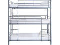 Litera triple de metal "HAVIN" - 90 x 190 cm - Gris - - Gris