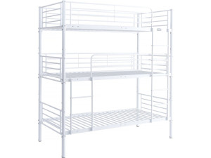 Litera triple metálica "Havin" - 90 x 190 cm - Blanca