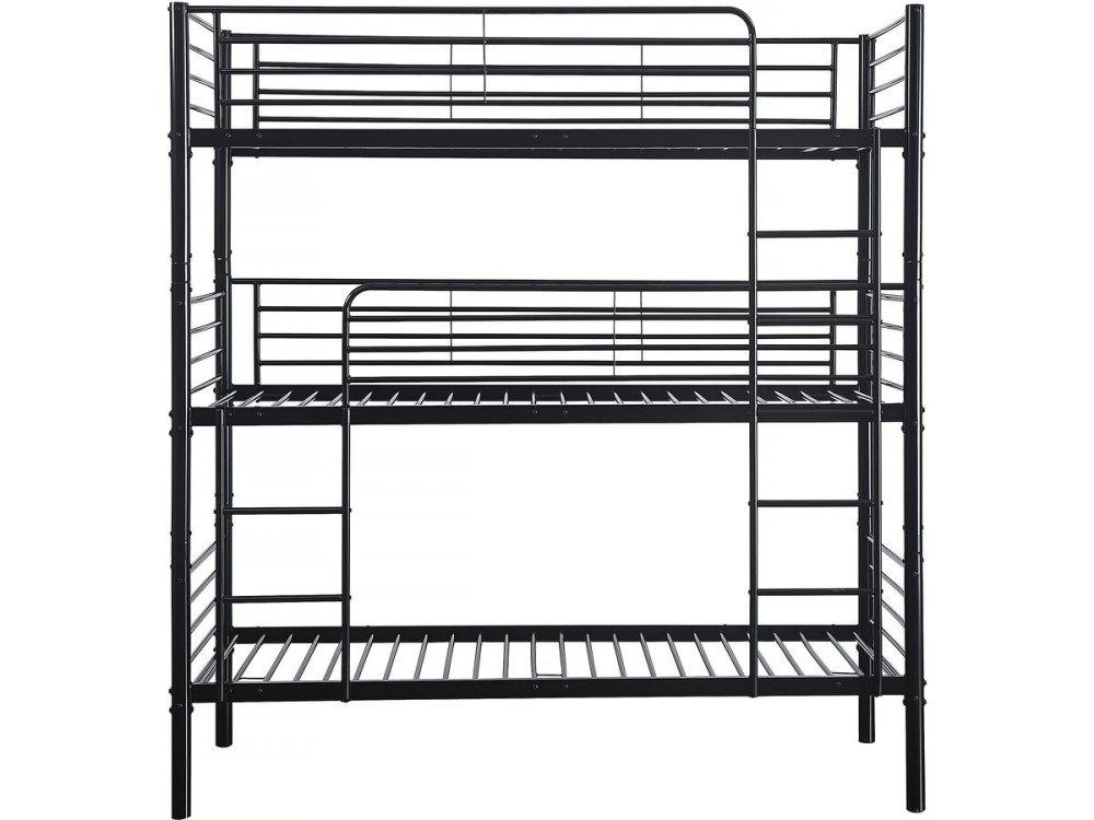Litera metálica triple "HAVIN" - 90 x 190 cm - Negro