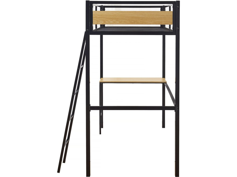 Cama entrepiso “Ethan” con escritorio - 90 x 190 cm - Negro