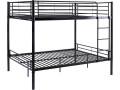 Litera doble "Adam" con somier - 140 x 190 cm - Topo - Negro