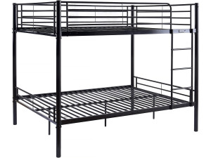 Litera doble "Adam" - Somier incluido - 140 x 190 cm - Negro