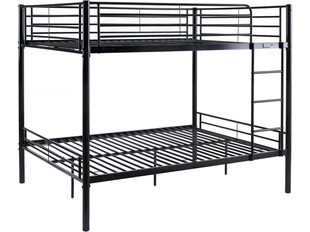 Litera doble "Adam" - Somier incluido - 140 x 190 cm - Negro