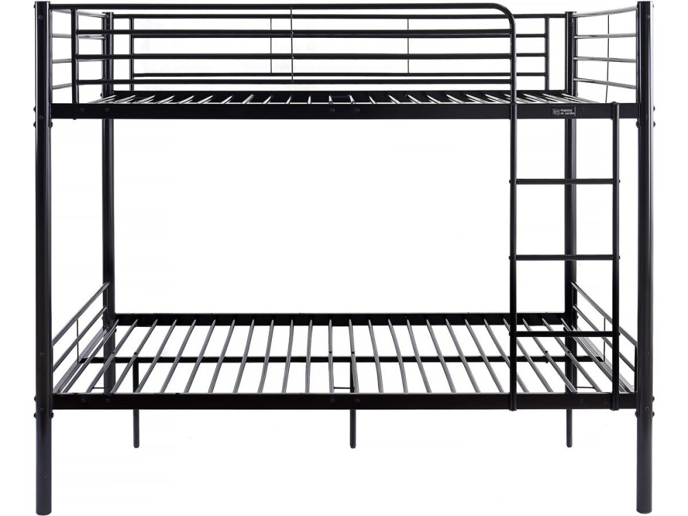 Litera doble "Adam" - Somier incluido - 140 x 190 cm - Negro