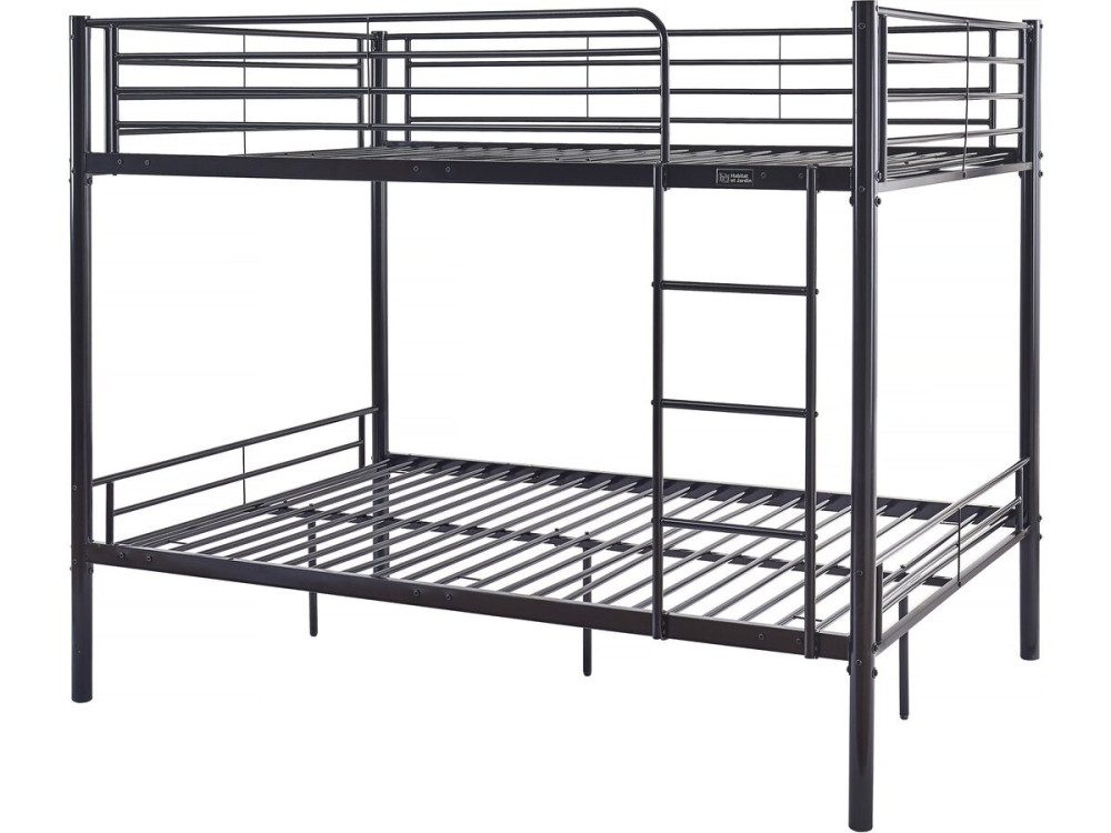 Litera doble "Adam" - Somier incluido - 140 x 190 cm - Negro