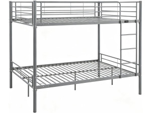 Litera doble "Adam" con somier - 140 x 190 cm - Gris