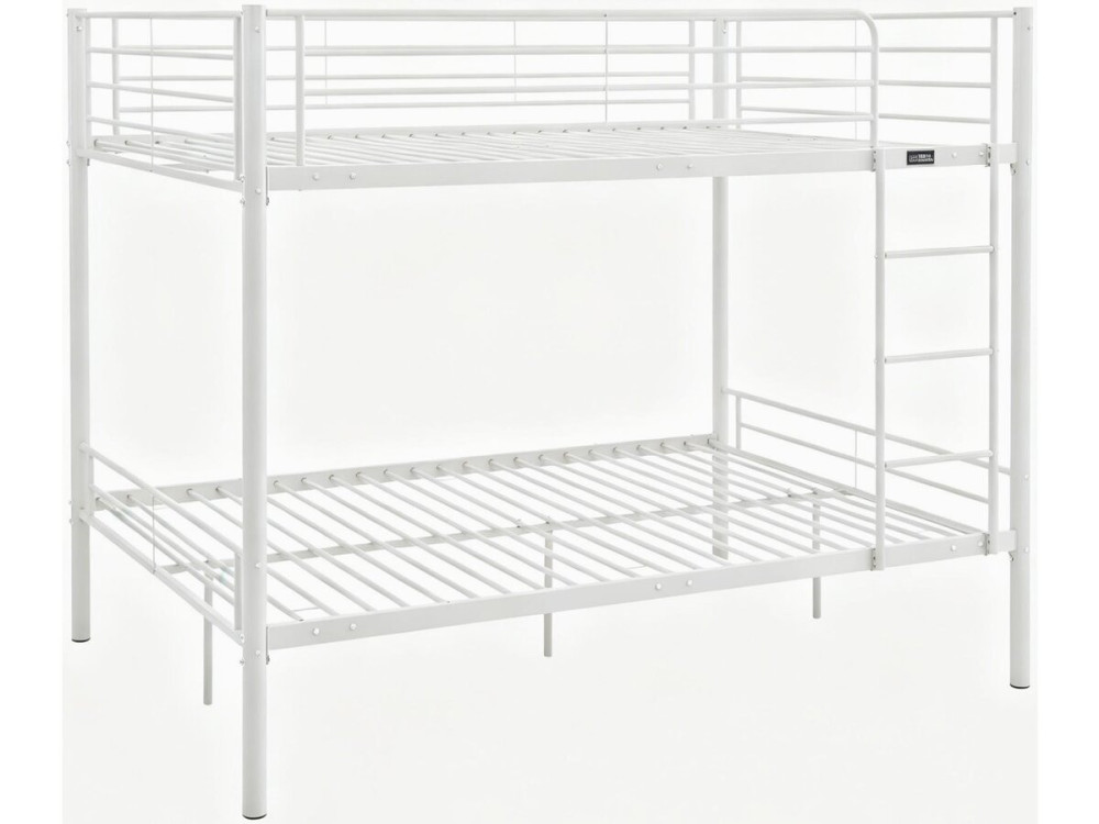 Litera doble "Adam" con somier - 140 x 190 cm - Blanco