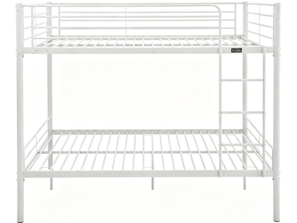 Litera doble "Adam" con somier - 140 x 190 cm - Blanco