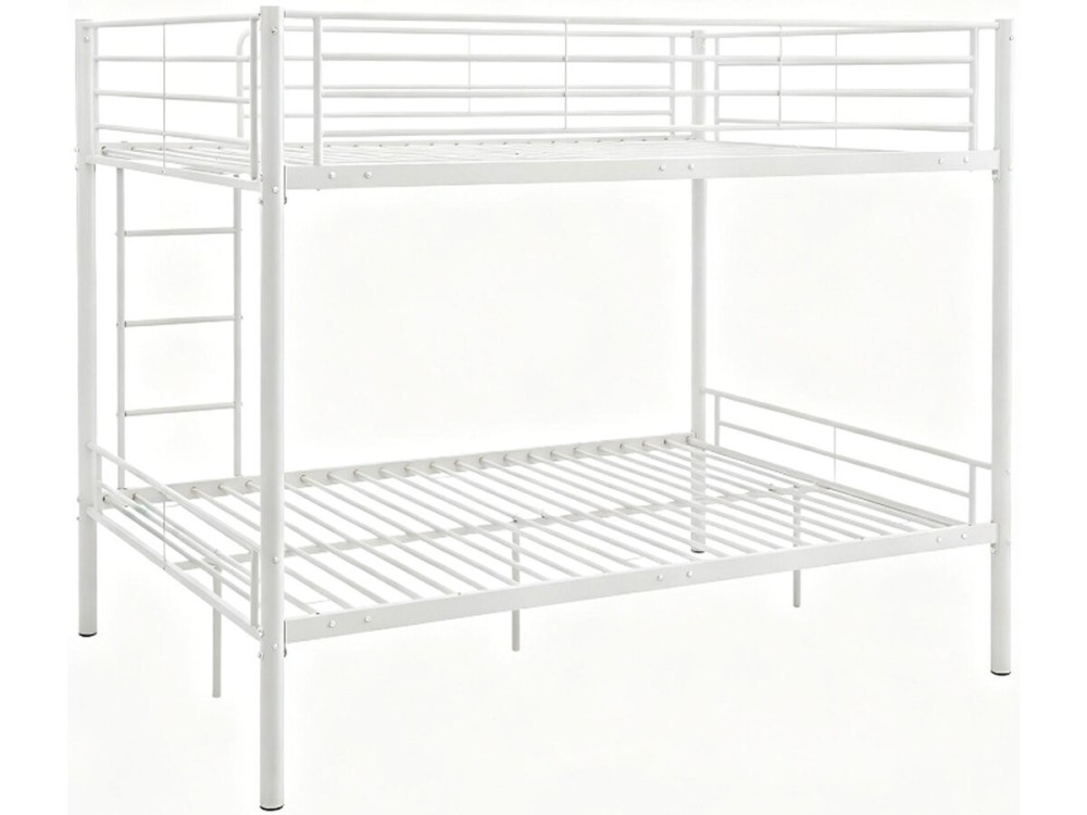 Litera doble "Adam" con somier - 140 x 190 cm - Blanco