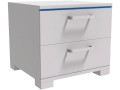 Mesa de noche LED "Karina" - Blanco - Blanco