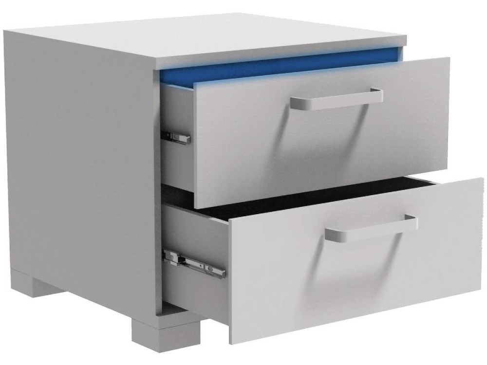 Mesa de noche LED "Karina" - Blanco