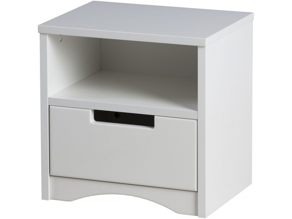 Mesilla de noche infantil "Classic" -40,5 x 39,5 x 30,5 cm- Blanca