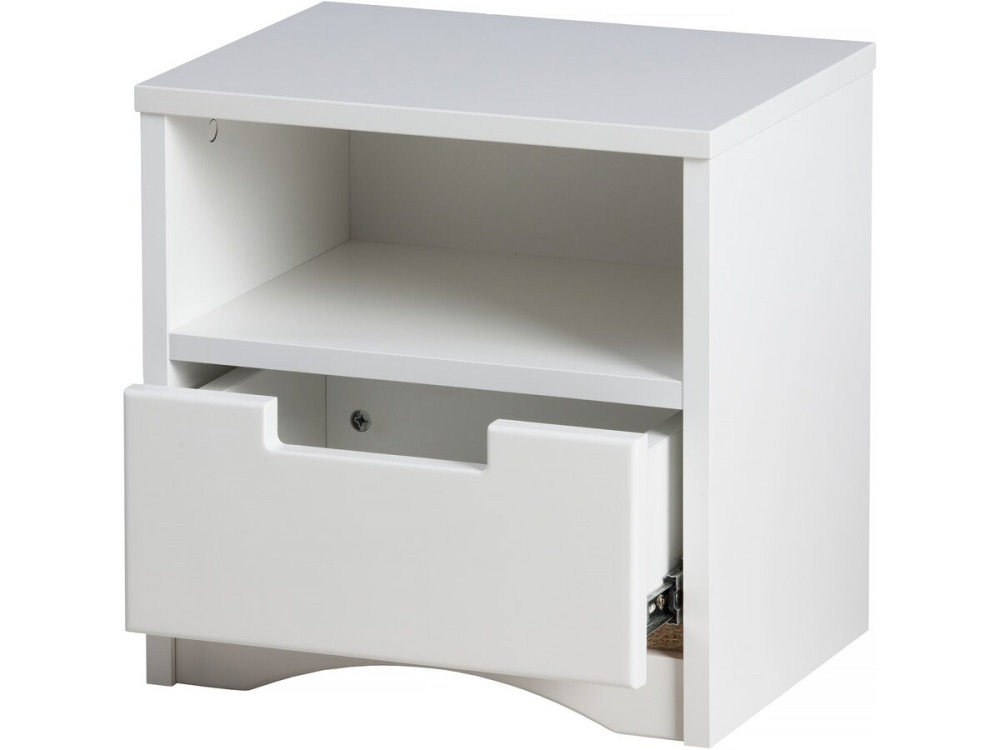 Mesilla de noche infantil "Classic" -40,5 x 39,5 x 30,5 cm- Blanca