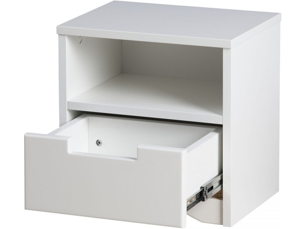 Mesilla de noche infantil "Classic" -40,5 x 39,5 x 30,5 cm- Blanca