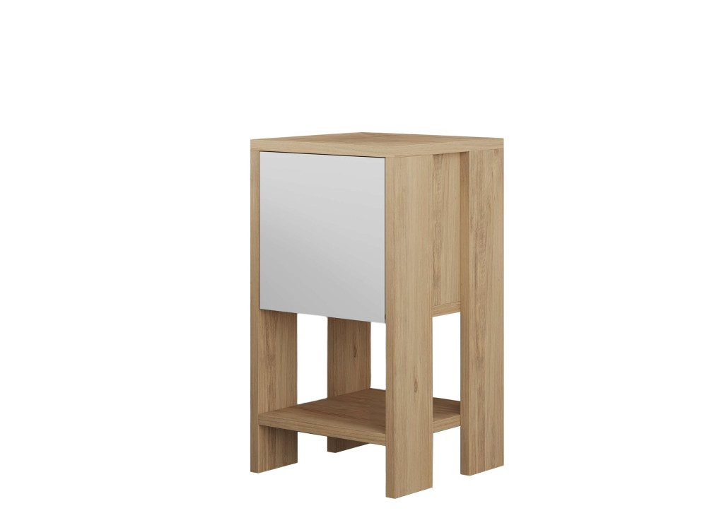 Mesilla de noche de madera "Ema" 30 x 30 x 55 cm - Roble zafiro
