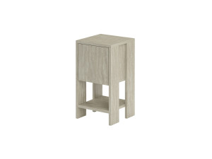 Mesilla de noche de madera "Ema" 30 x 30 x 55 cm - Travertino