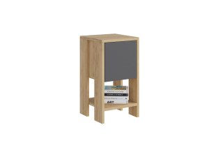 Mesilla de noche de madera "Ema" 30 x 30 x 55 cm - Roble