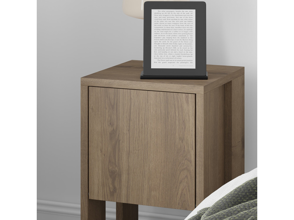 Mesilla de noche de madera "Ema" 30 x 30 x 55 cm - Hitit