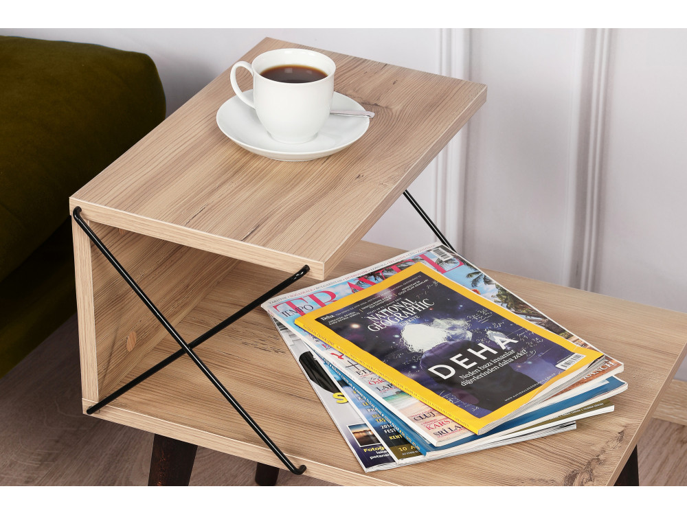 Mesilla de noche de madera "Cross" 50 x 40 x 55 cm - Pino