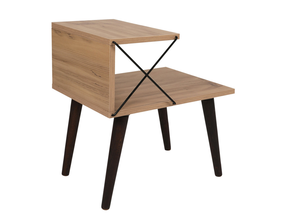 Mesilla de noche de madera "Cross" 50 x 40 x 55 cm - Pino