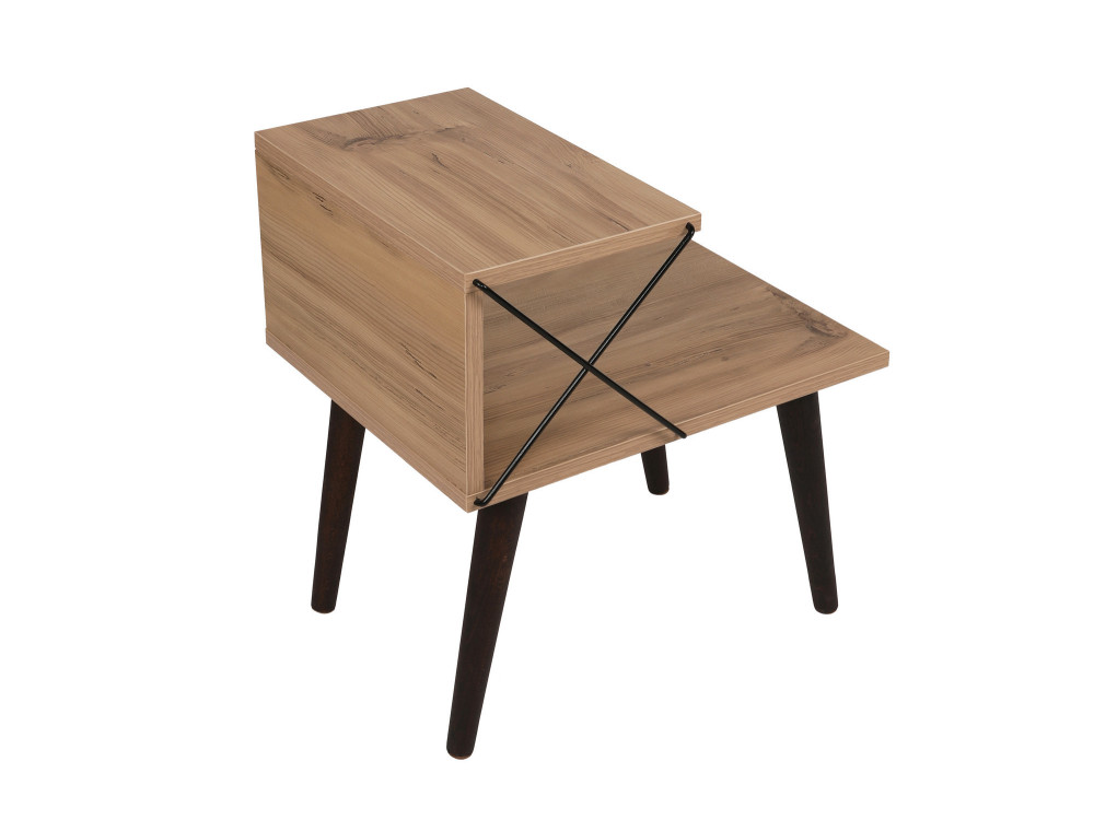 Mesilla de noche de madera "Cross" 50 x 40 x 55 cm - Pino
