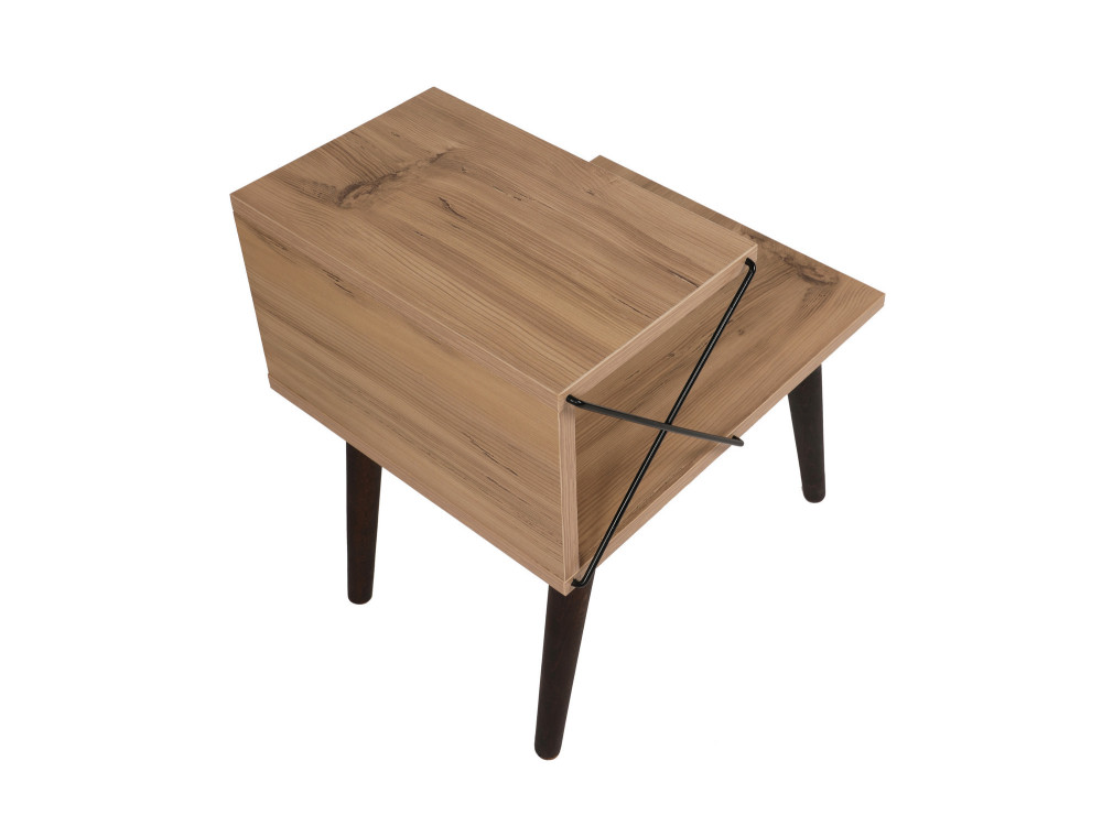 Mesilla de noche de madera "Cross" 50 x 40 x 55 cm - Pino