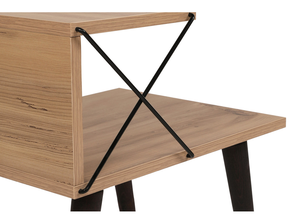 Mesilla de noche de madera "Cross" 50 x 40 x 55 cm - Pino