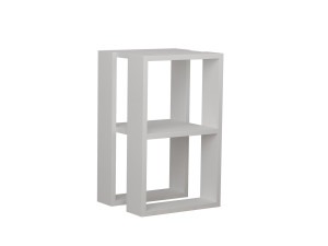 Mesilla de noche de madera "Lonie" 30 x 30 x 55 cm - Blanco