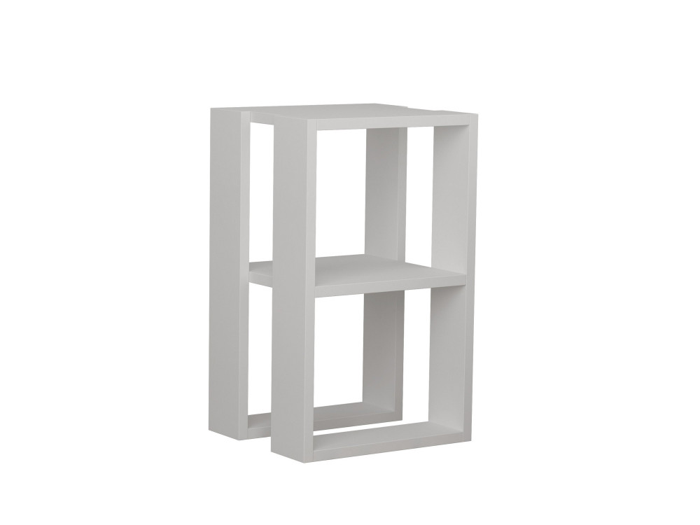 Mesilla de noche de madera "Lonie" 30 x 30 x 55 cm - Blanco