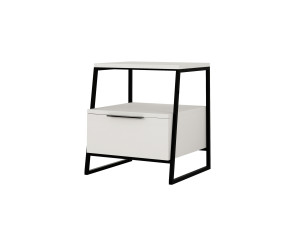Mesilla de noche de madera "Pal" 45 x 40 x 50 cm - Blanco