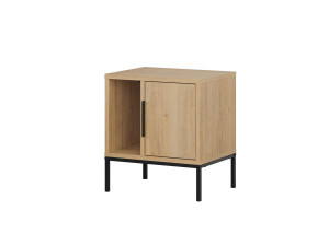 Mesilla de noche de madera "Glynn" - 45 x 35 x 50 cm - Marrón