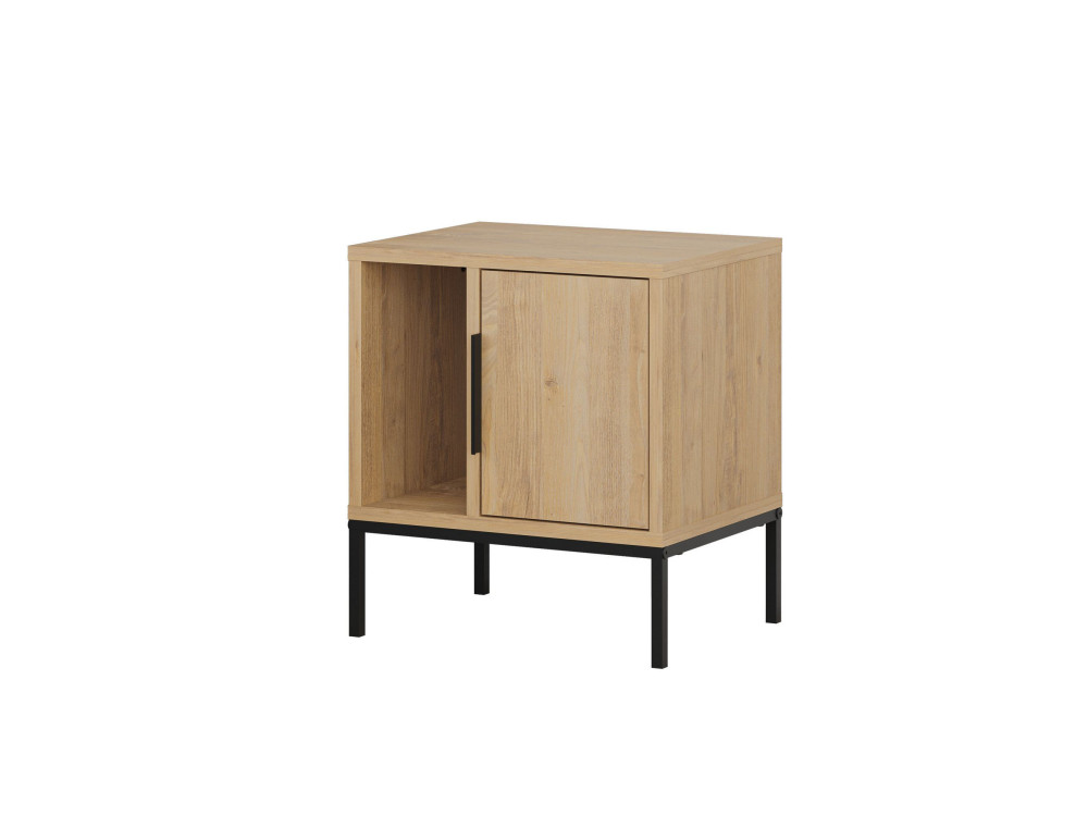 Mesilla de noche de madera "Glynn" - 45 x 35 x 50 cm - Marrón