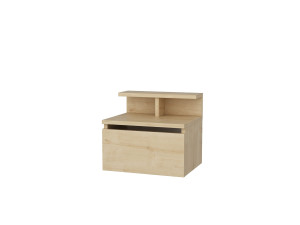 Mesilla de noche de madera "Alice" - 40 x 32 x 35 cm - Beige