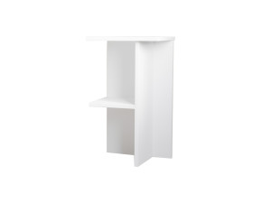 Mesilla de noche de madera "Leray" - 36 x 36 x 60 cm - Blanco
